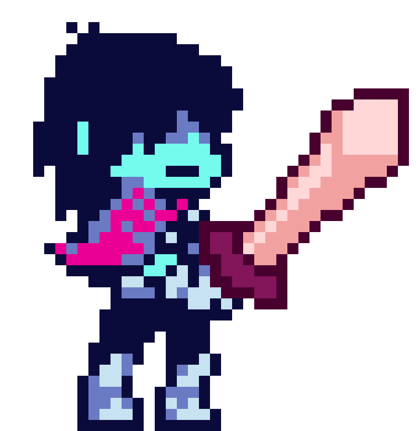 kris from deltarune's battle sprite.