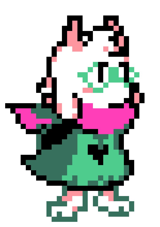ralsei from deltarune's battle sprite.