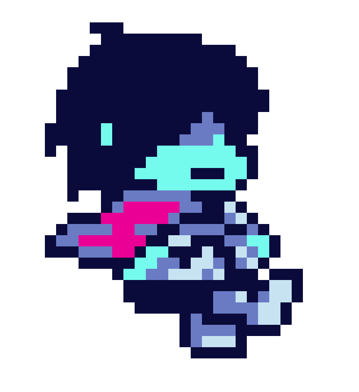 kris from deltarune's dance sprite.