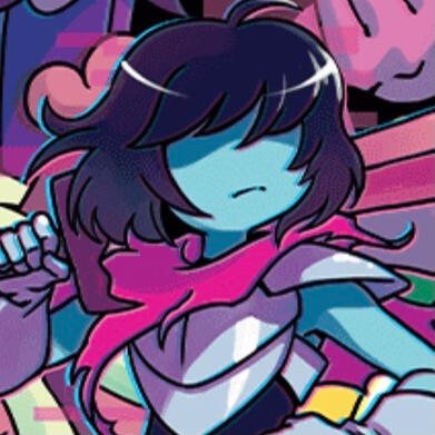 an icon of kris from deltarune, from the chapter 2 poster.